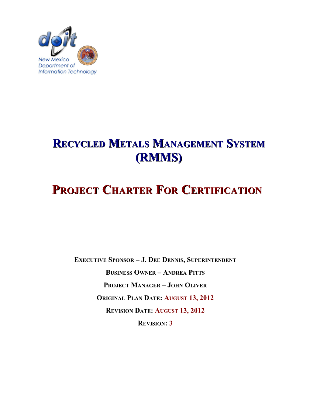 Recycled Metals Management System (RMMS)