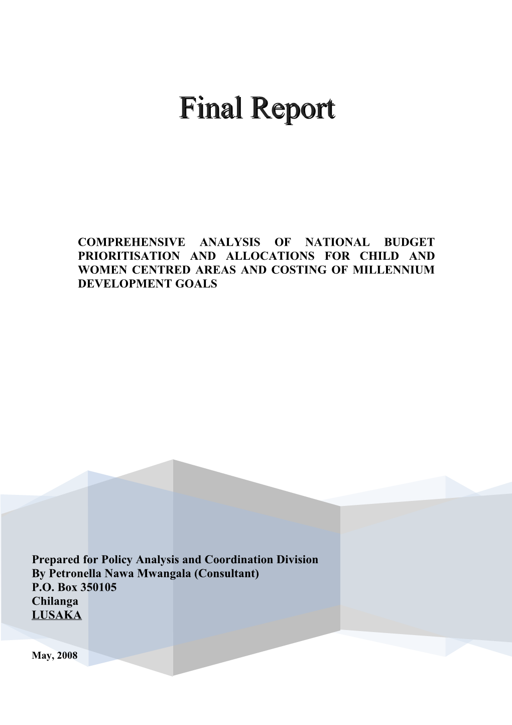 Structure of the Report