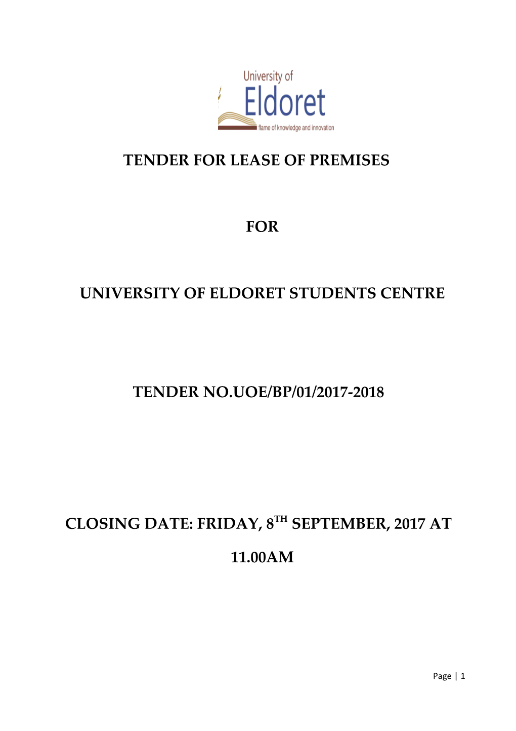 University of Eldoret Students Centre