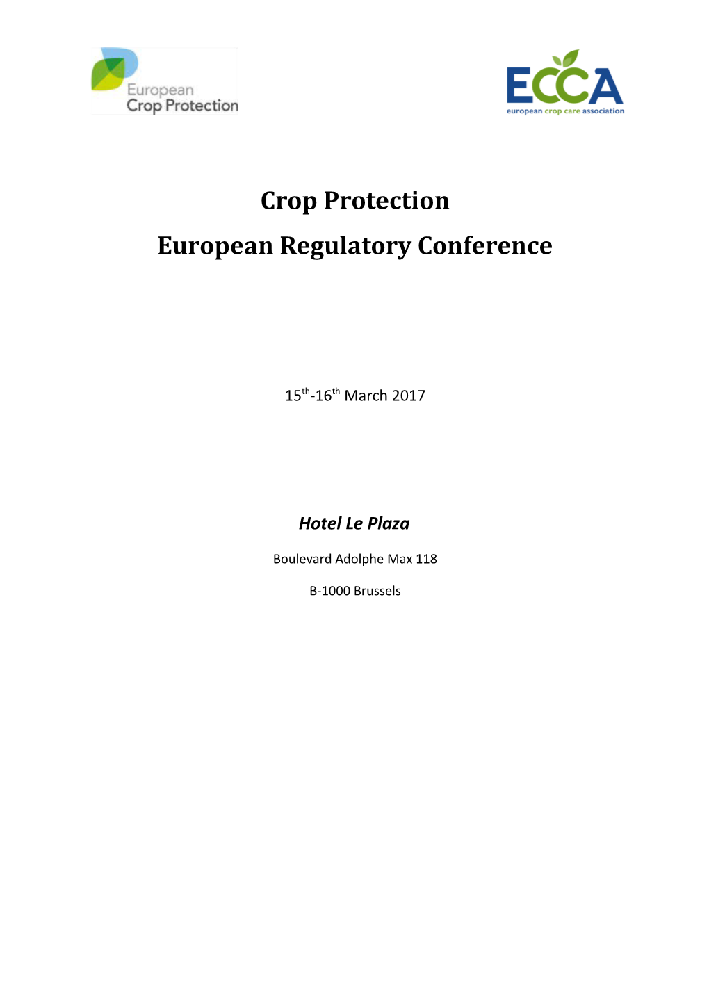 Brussels Regulatory Conference Organized in Partnership Between ECCA & ECPA s1