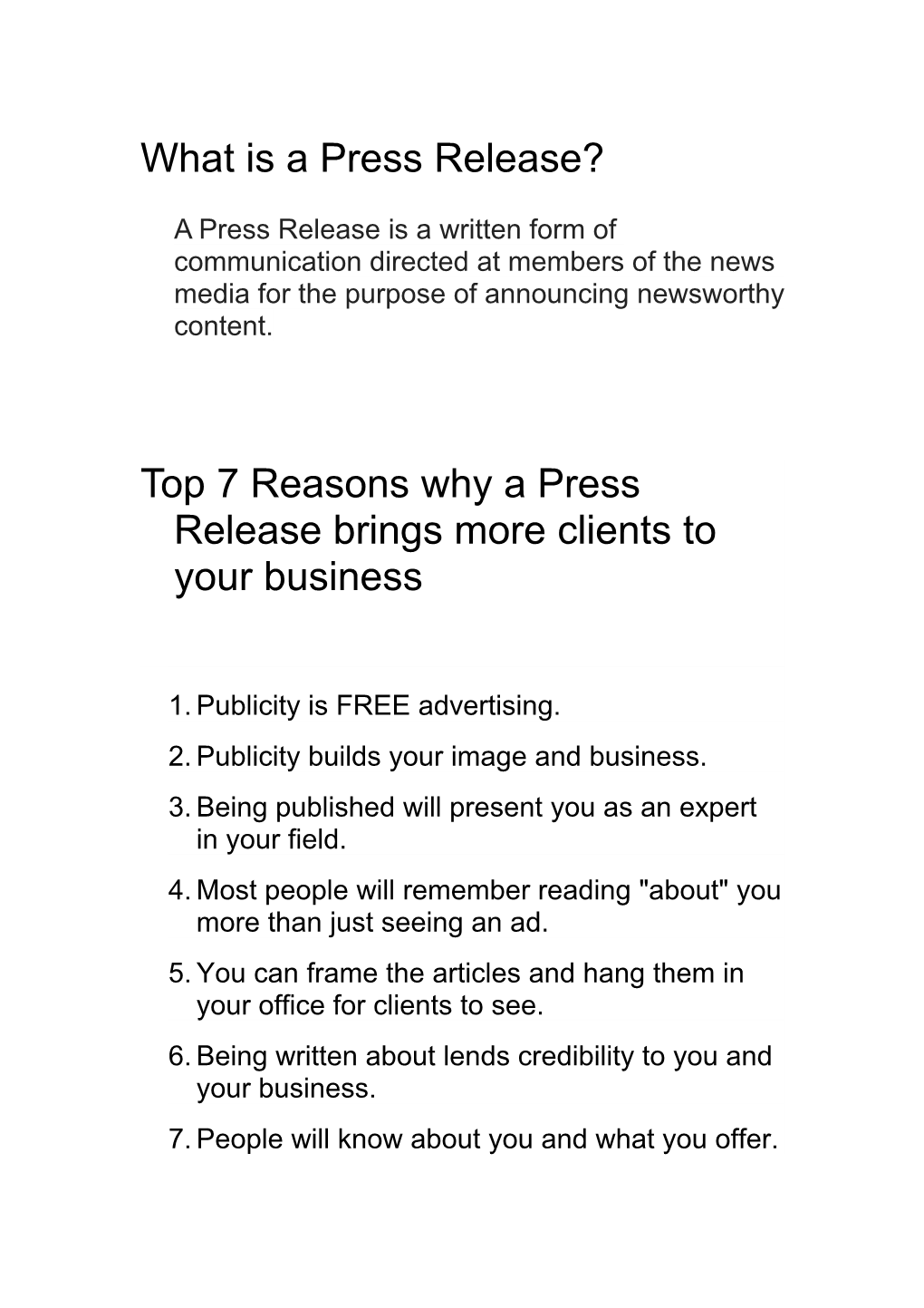 10 Benefits Of Press Release Distribution