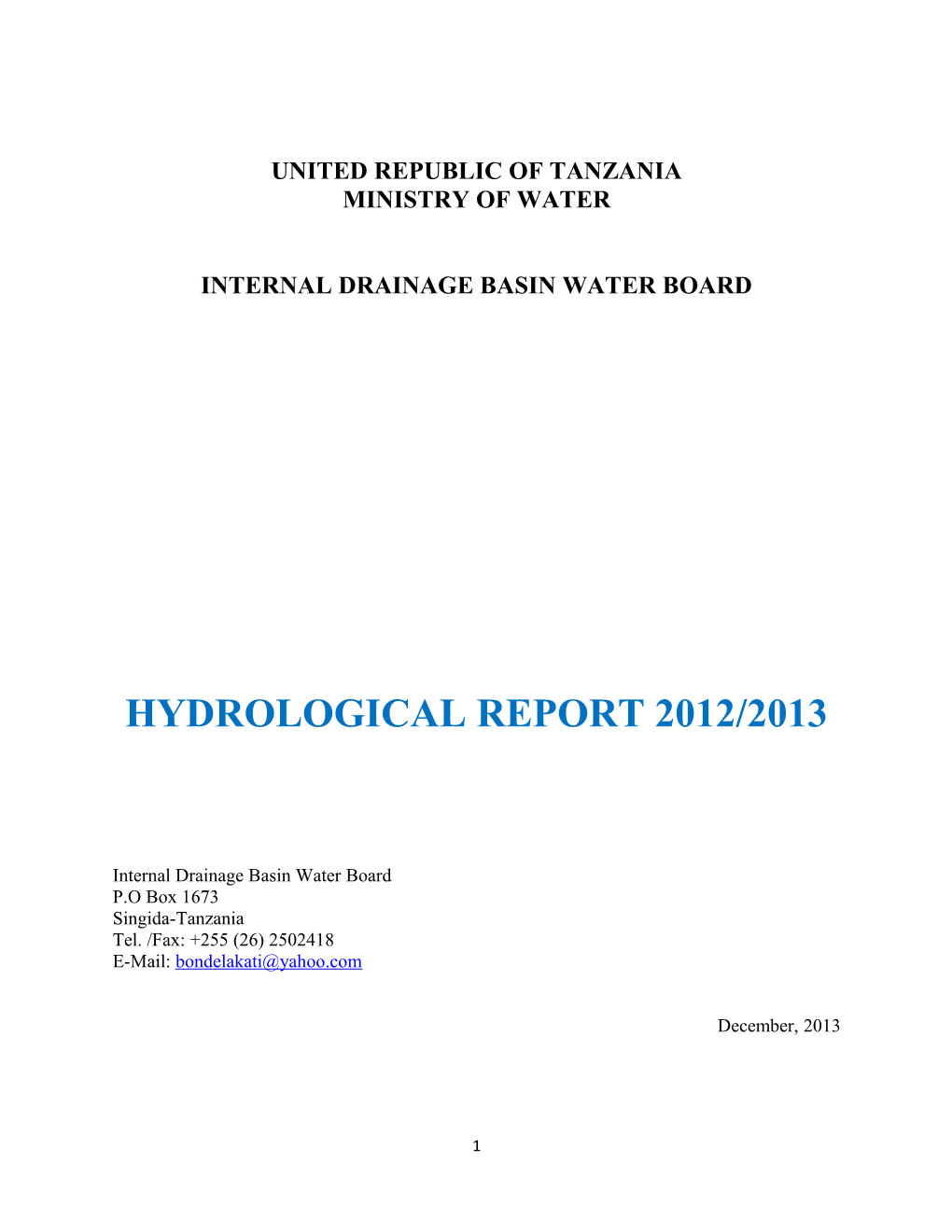 Internal Drainage Basin Water Board