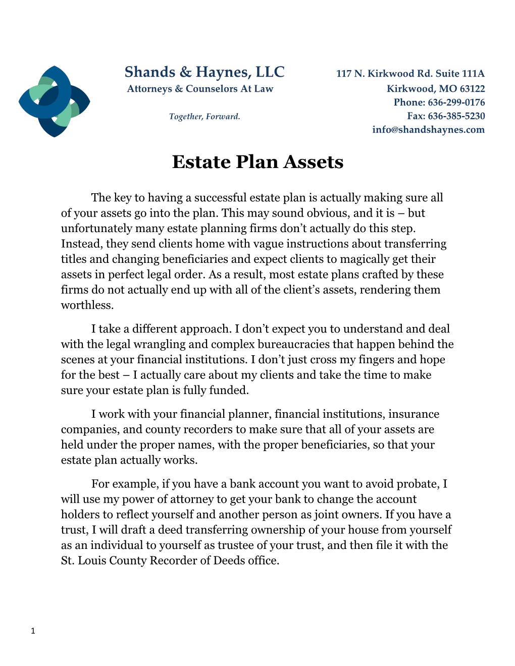 Estate Plan Assets