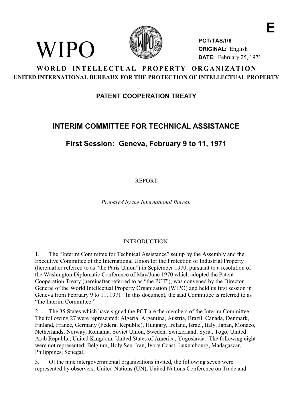 Interim Committee for Technical Assistance