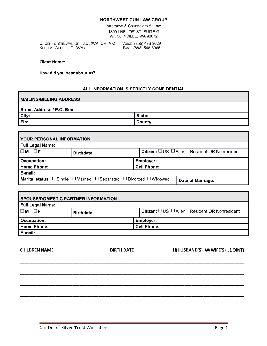 Intake Form (Silver)