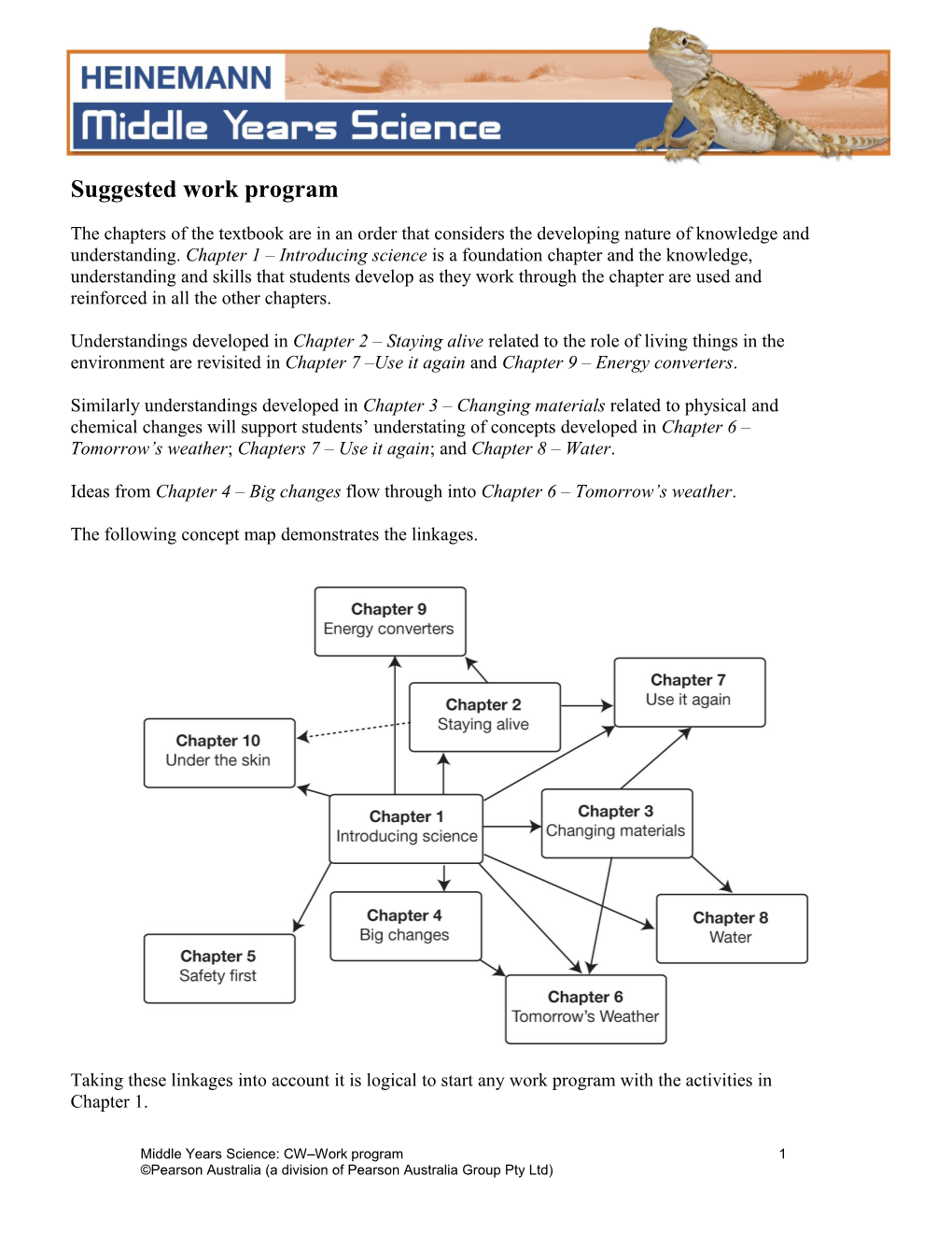 Suggested Work Program