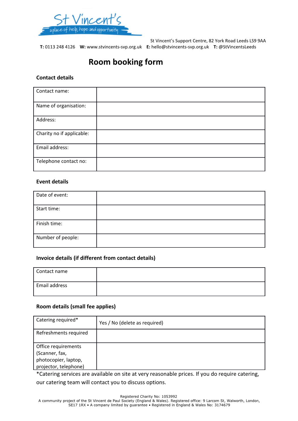 Invoice Details (If Different from Contact Details)