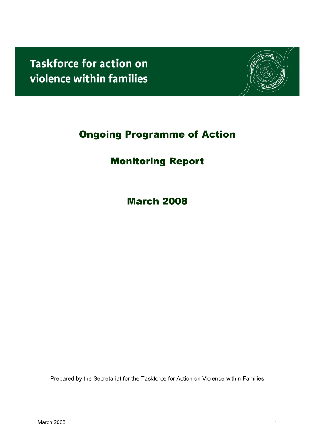 Ongoing Programme of Action