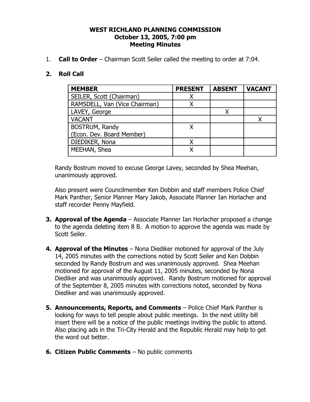 West Richland Planning Commission s1