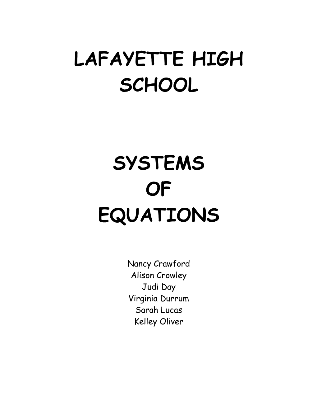 Lafayette High School