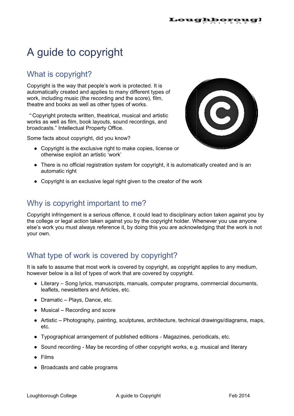 Copyright Resource Content (Student Facing)