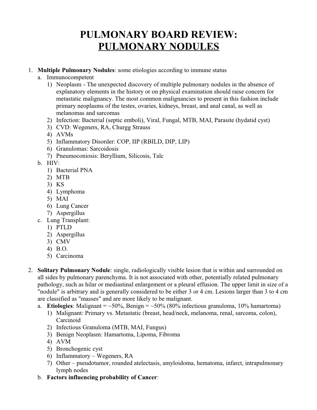 Pulmonary Board Review