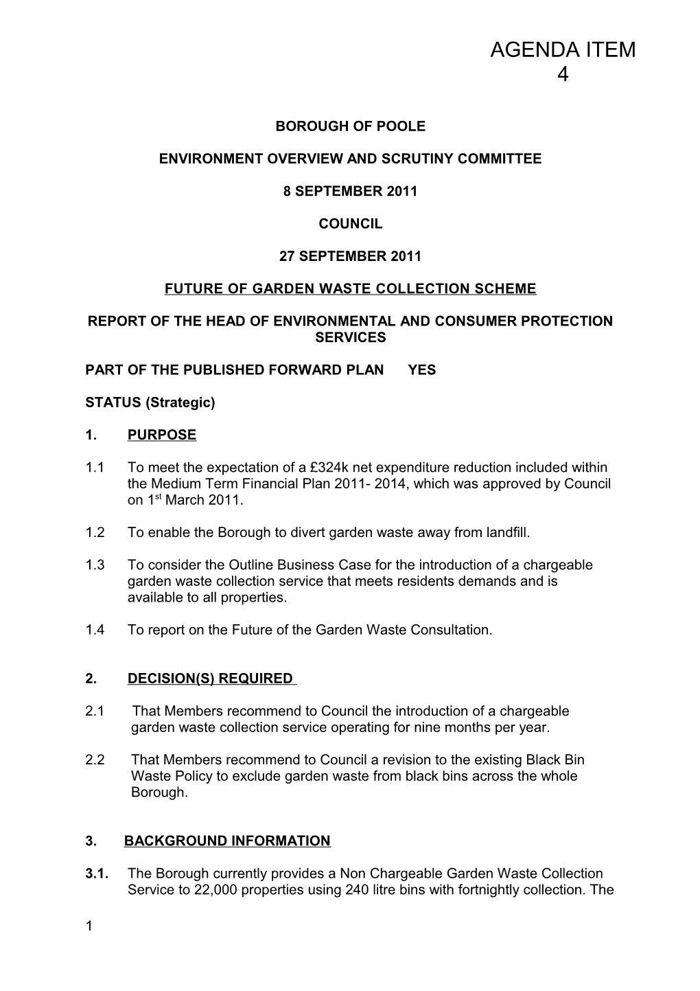 Future of Garden Waste Collection Scheme