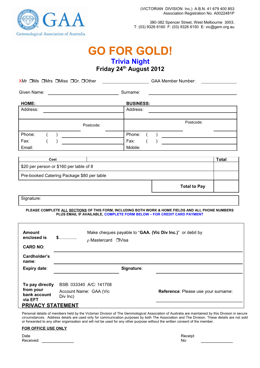 Please Complete All Sections of This Form, Including Both Work & Home Fields and All Phone
