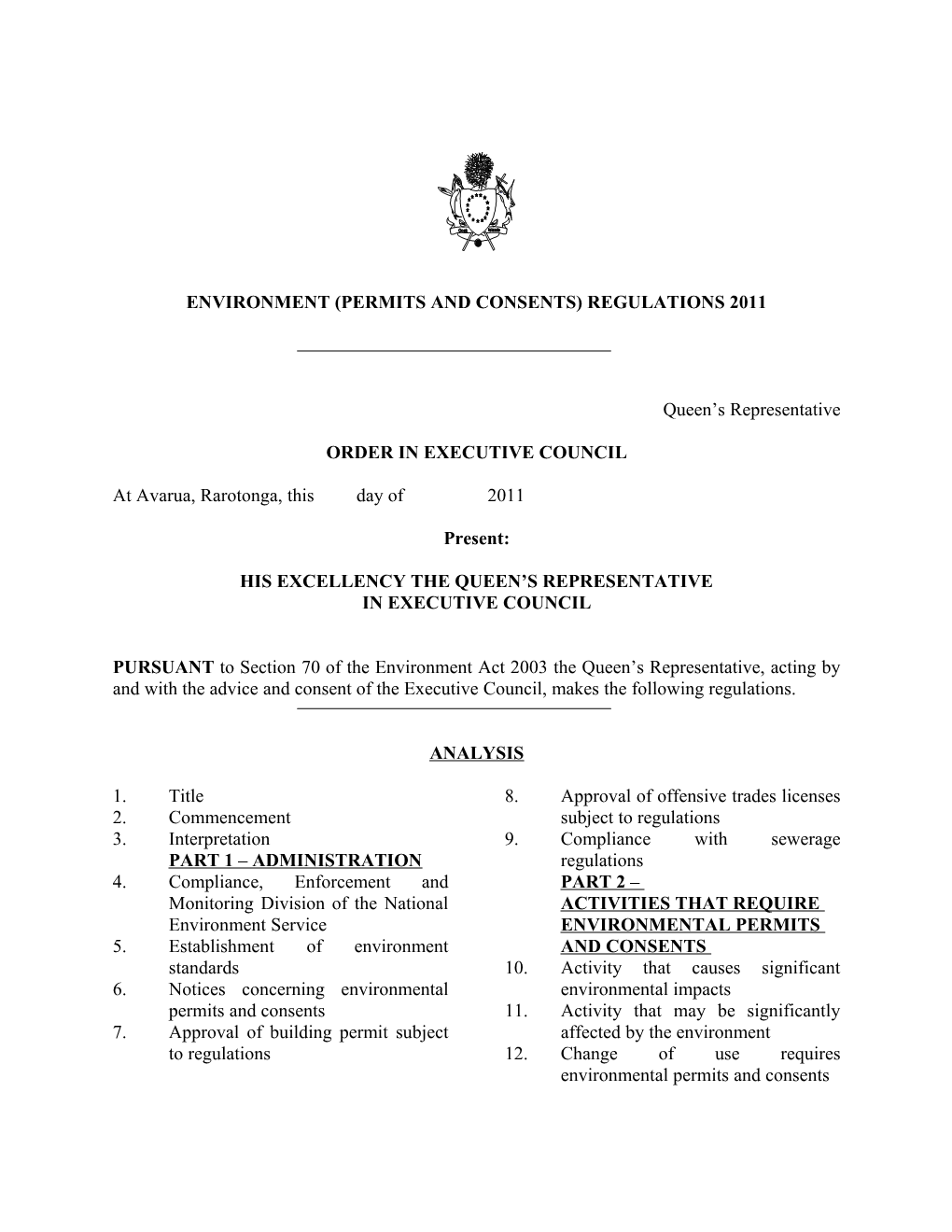 Environment Act (Environmental Significance Declaration) Regulations 2005