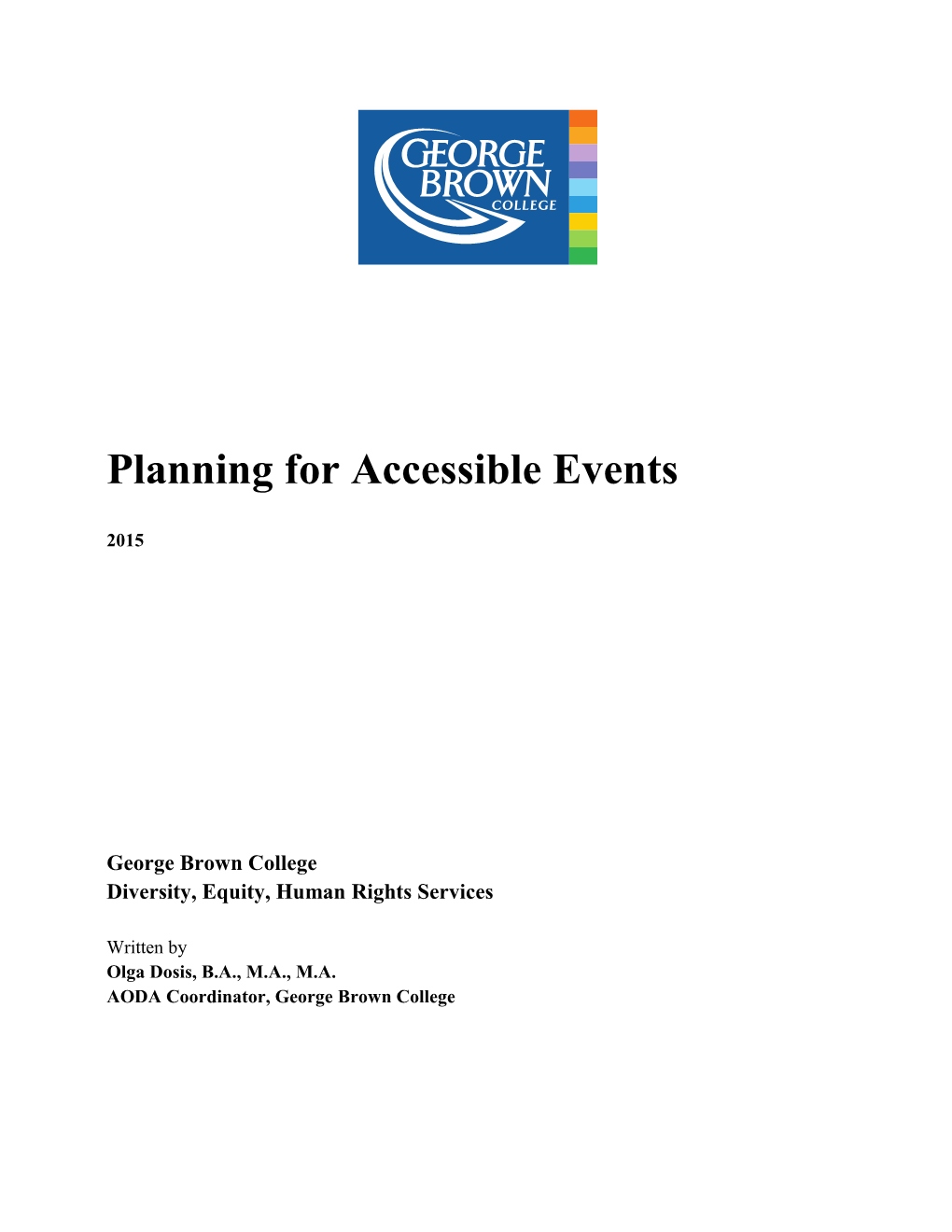 Planning for Accessible Events