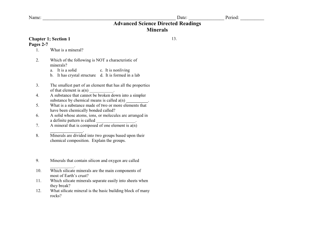 Chapter 1; Section 1