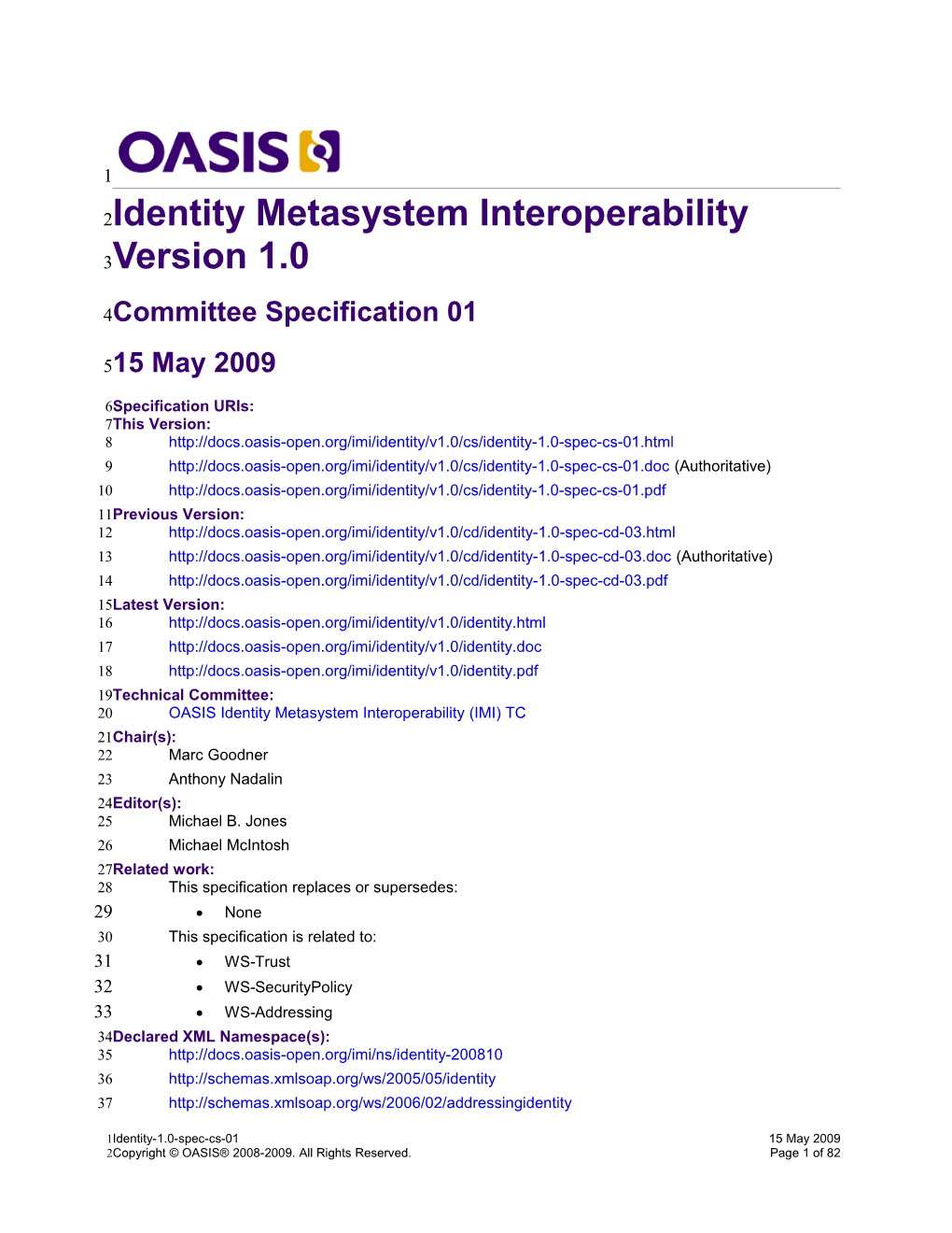 Identity Metasystem Interoperability