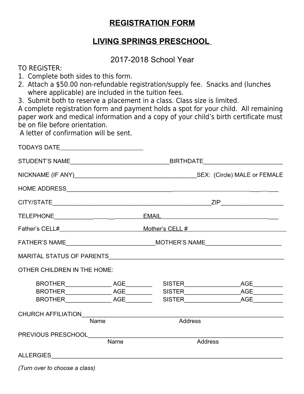 Application for Enrollment s2