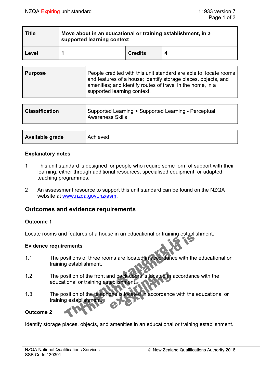 11933 Move About in an Educational Or Training Establishment, in a Supported Learning Context