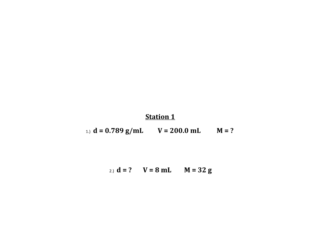 6.) What Is the Weight of the Ethanol That Exactly Fills a 200.0 Ml Container? the Density