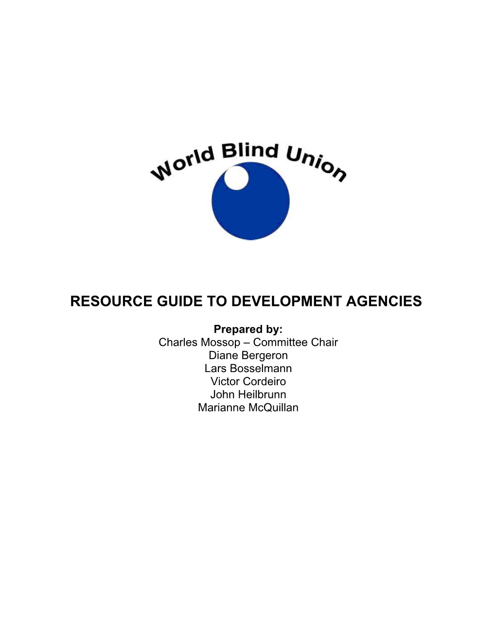 Resource Guide to Development Agencies