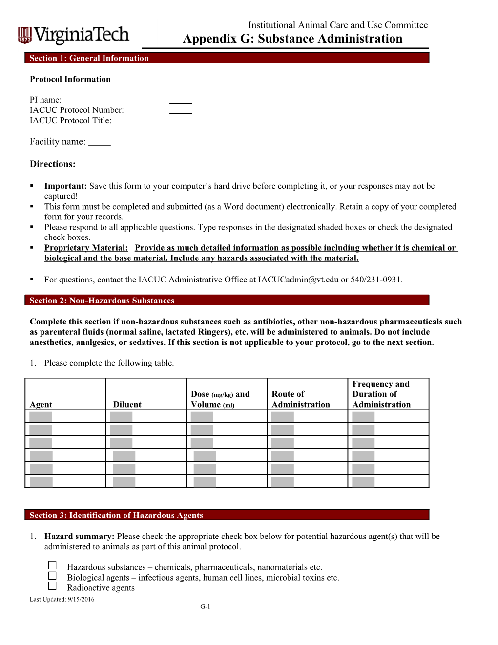 Protocol Information