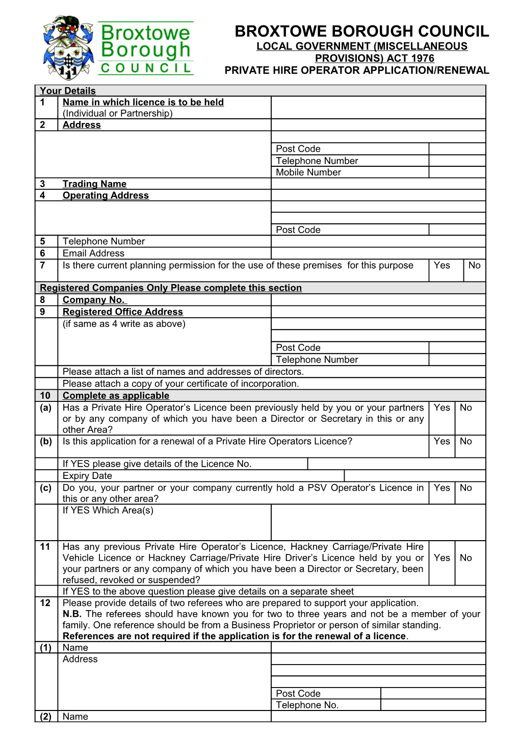 Local Government (Miscellaneous Provisions) Act 1976