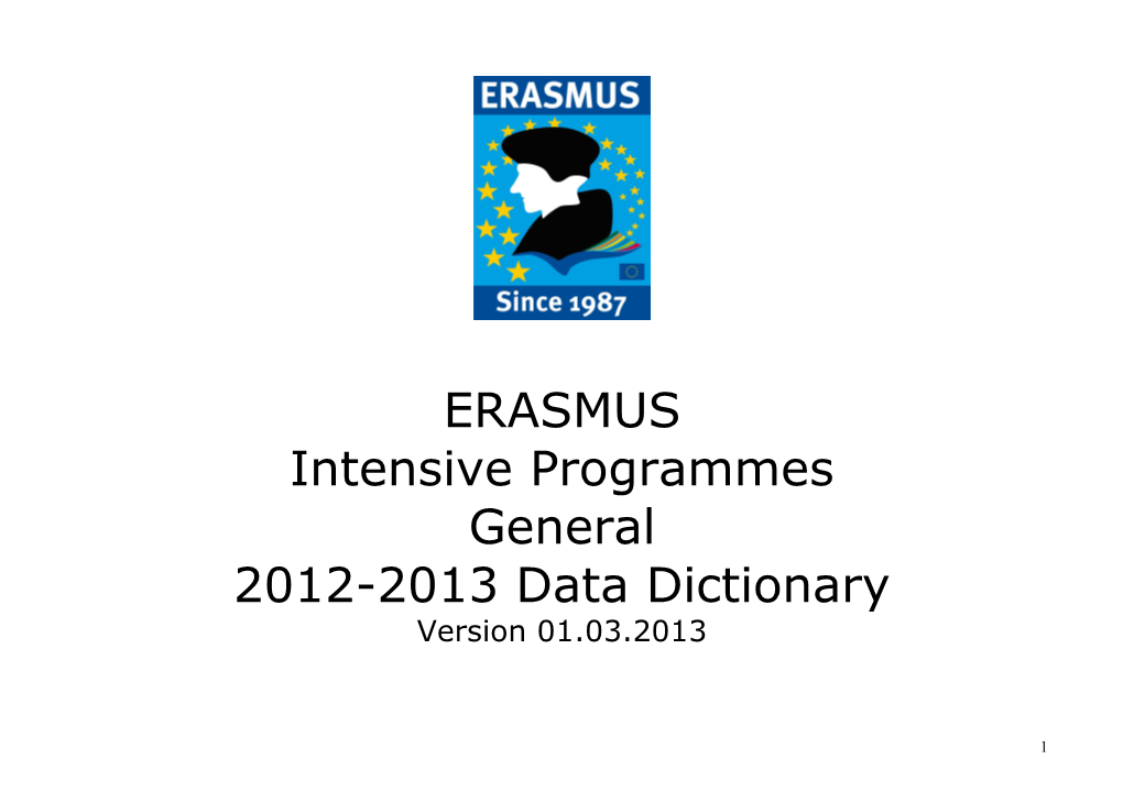 Erasmus Study Period Data Dictionary 2005/2006 V4