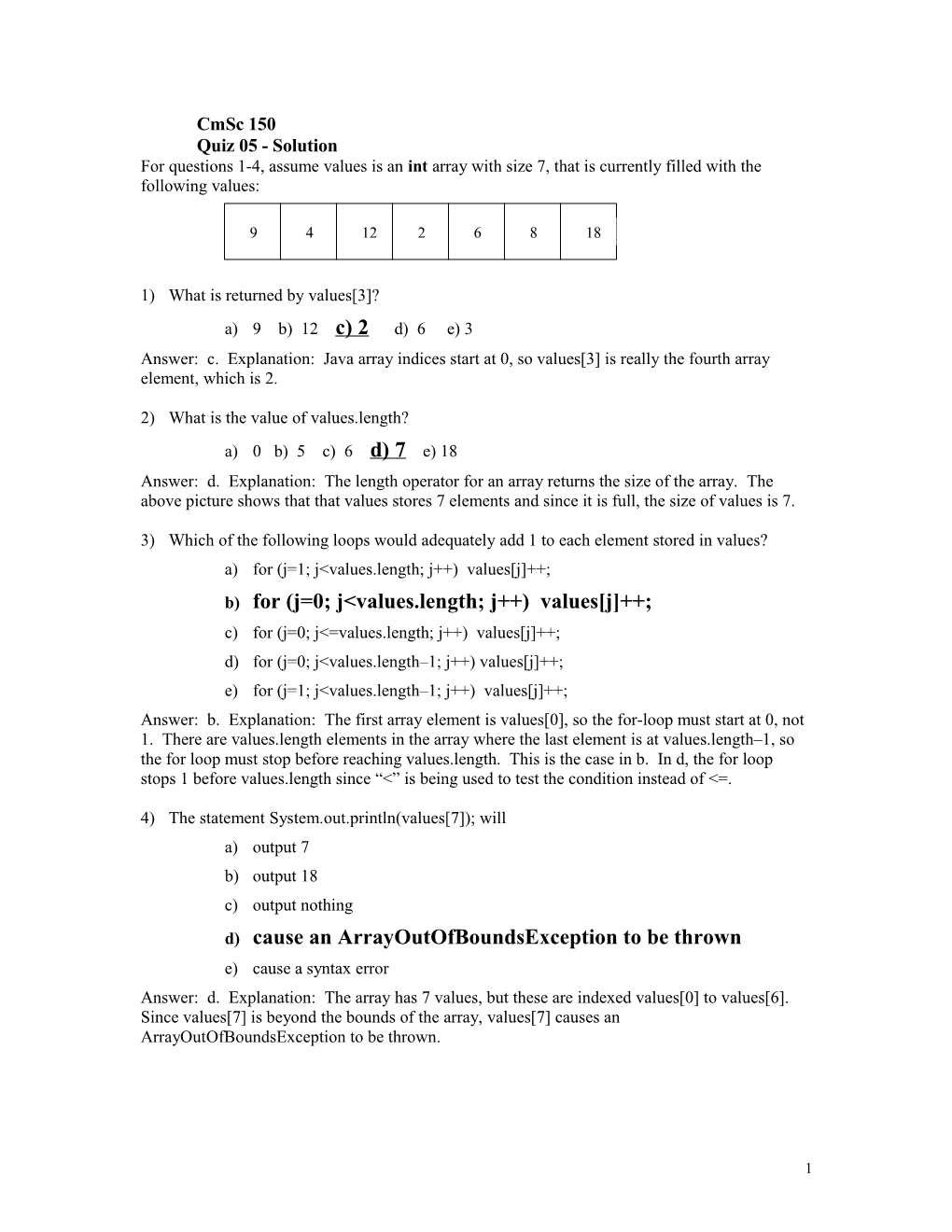 Quiz 05 - Solution