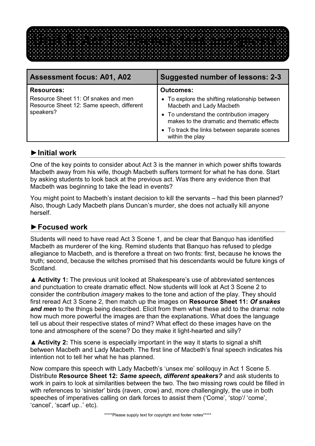 One of the Key Points to Consider About Act 3 Is the Manner in Which Power Shifts Towards