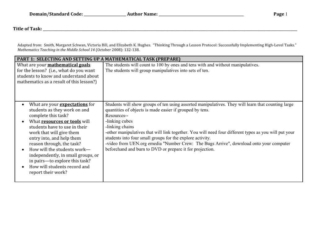 Thinking Through a Lesson Protocol (TTLP) Template s28