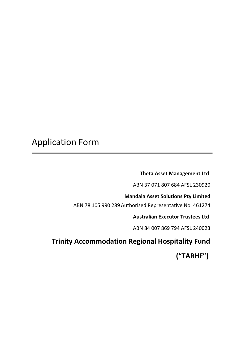 Application Form s81