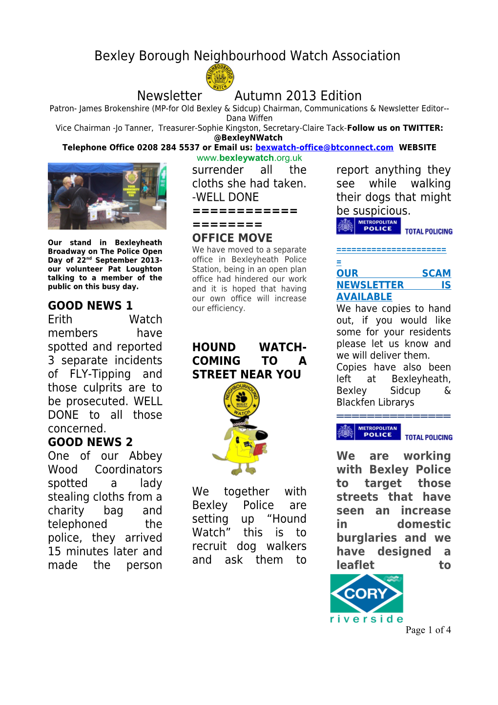 Bexley Borough Neighbourhood Watch Association