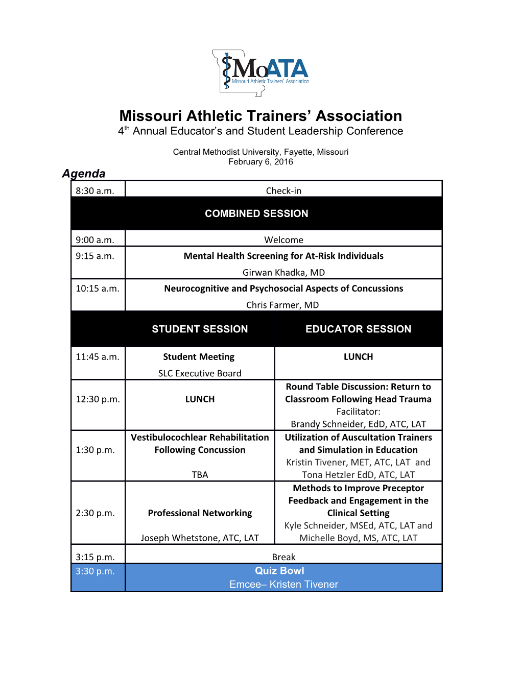 Missouri Athletic Trainers Association
