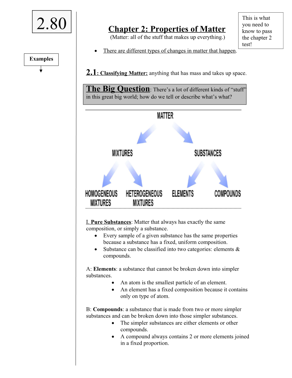 Chapter 2: Properties Of Matter