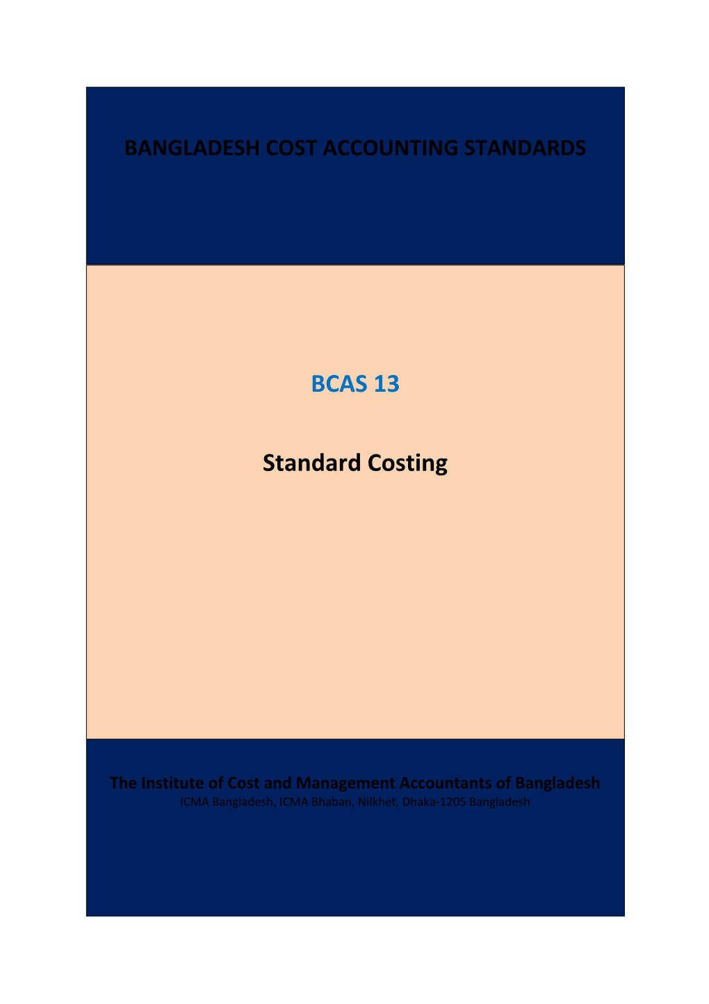 BCAS 13: Standard Costing