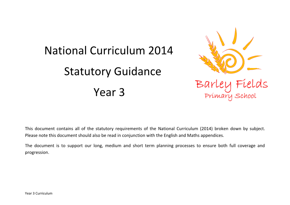 National Curriculum 2014