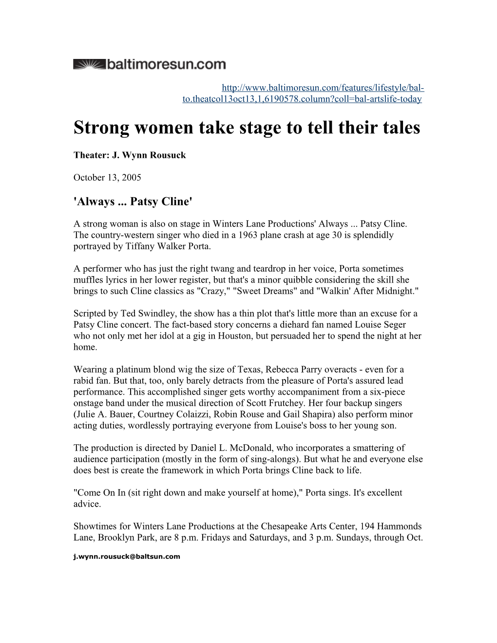 Strong Women Take Stage to Tell Their Tales