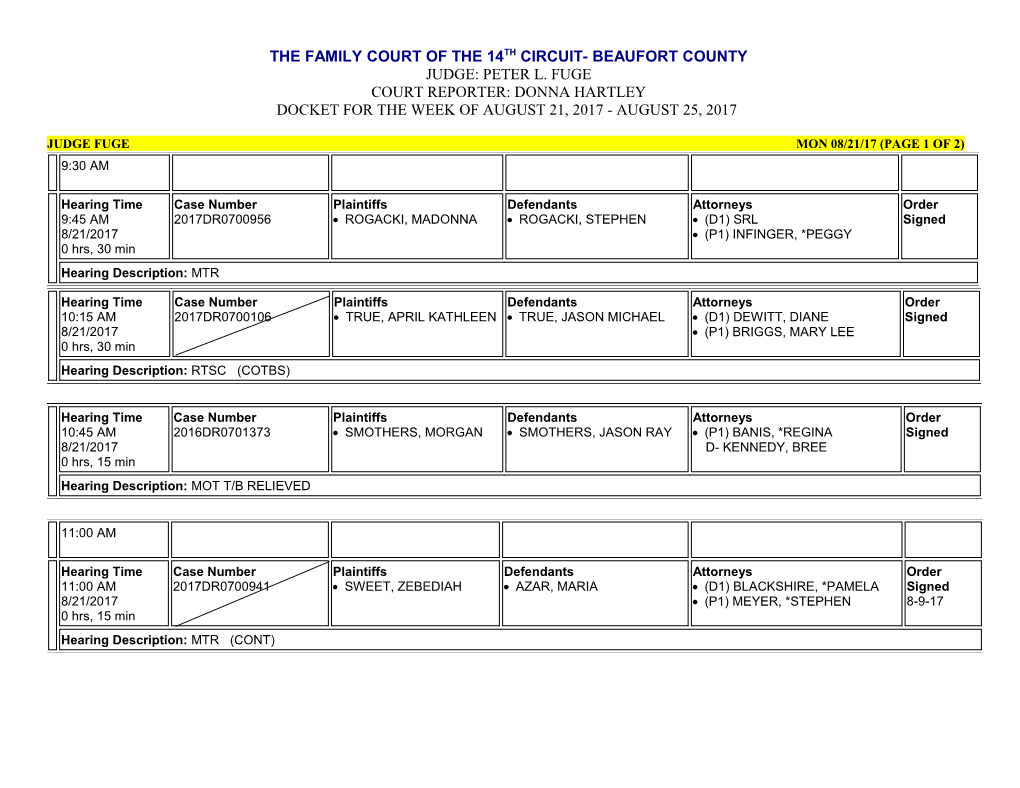 Judge Fuge Mon 08/21/17 (Page 1 of 2)
