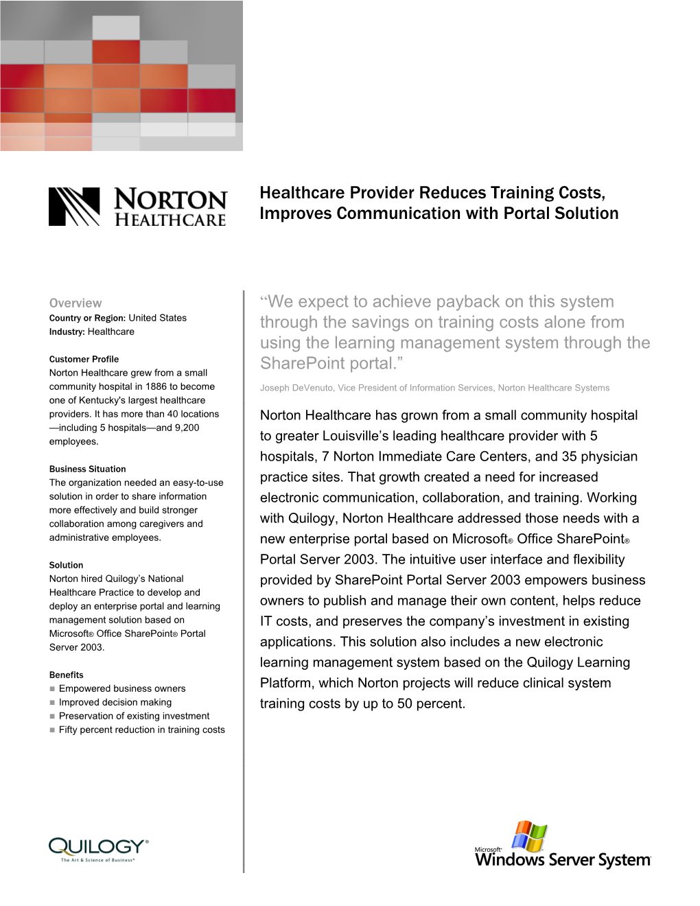 Healthcare Provider Reduces Training Costs, Improves Communication with Portal Solution