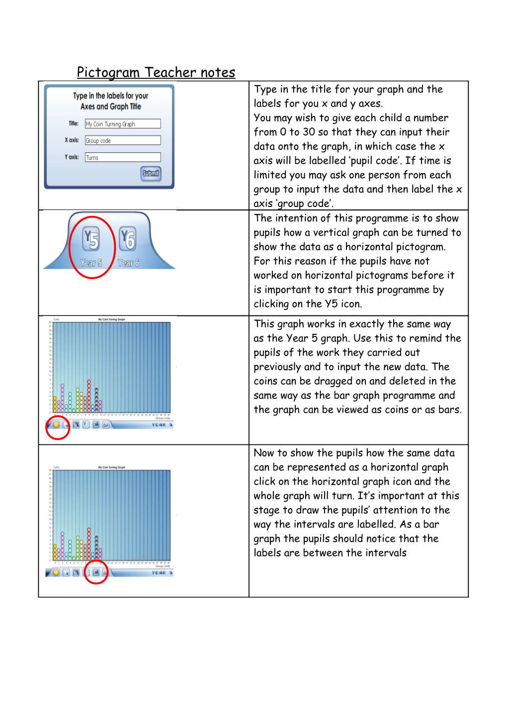 Bar Graph Teacher Notes