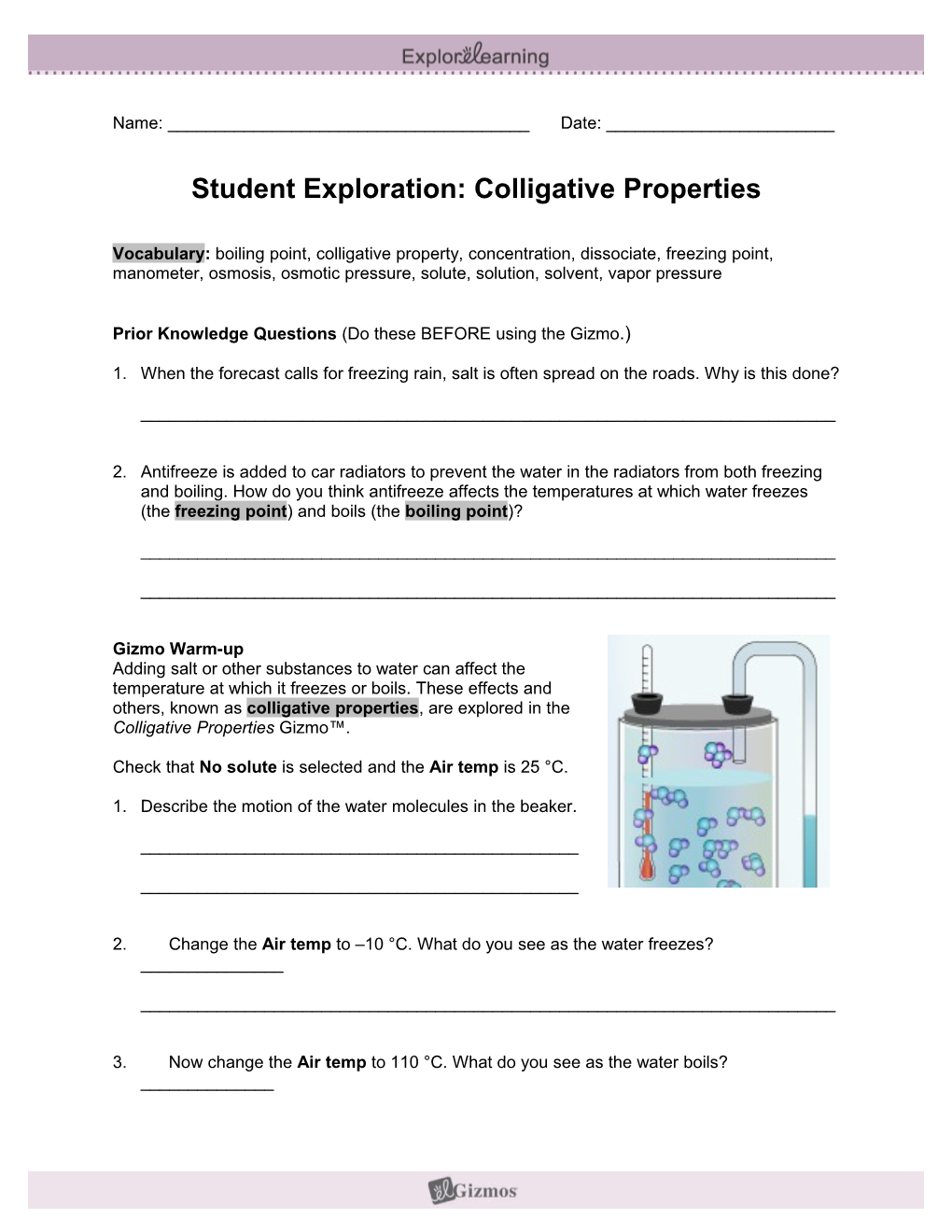 Student Exploration: Colligative Properties s1