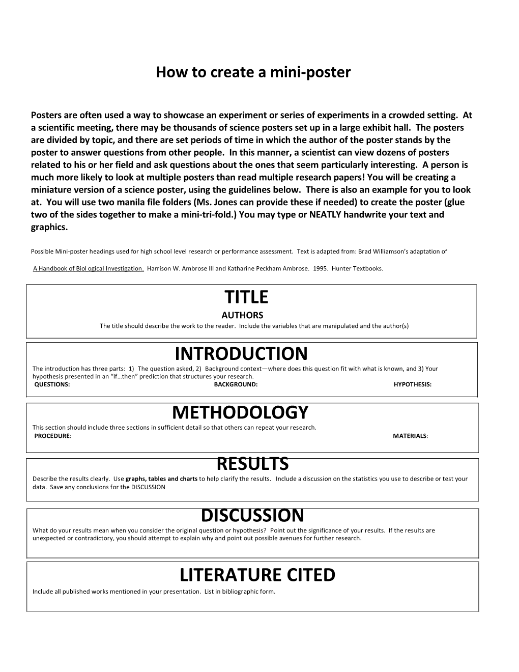 How to Create a Mini-Poster