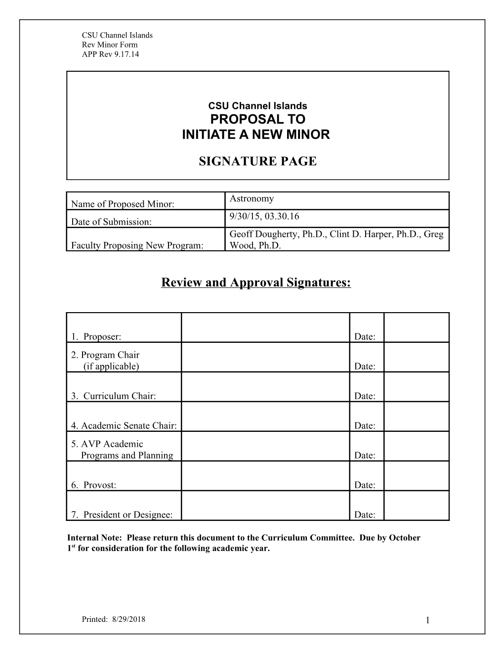 Appendix D: Format for Proposals