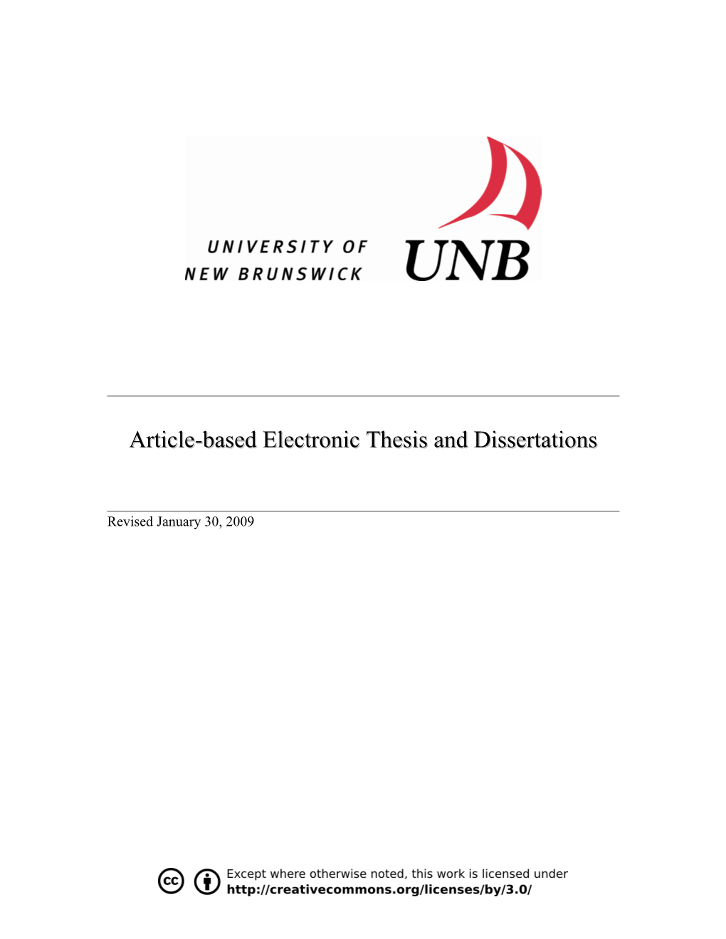 Article-Based Electronic Thesis and Dissertations
