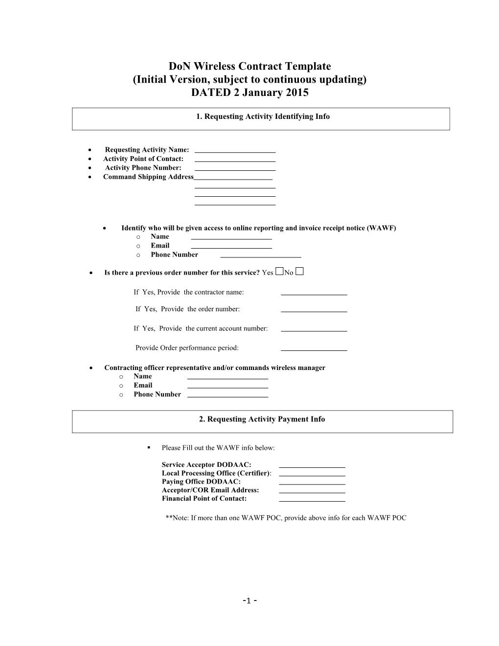 Don Wireless Contract Template
