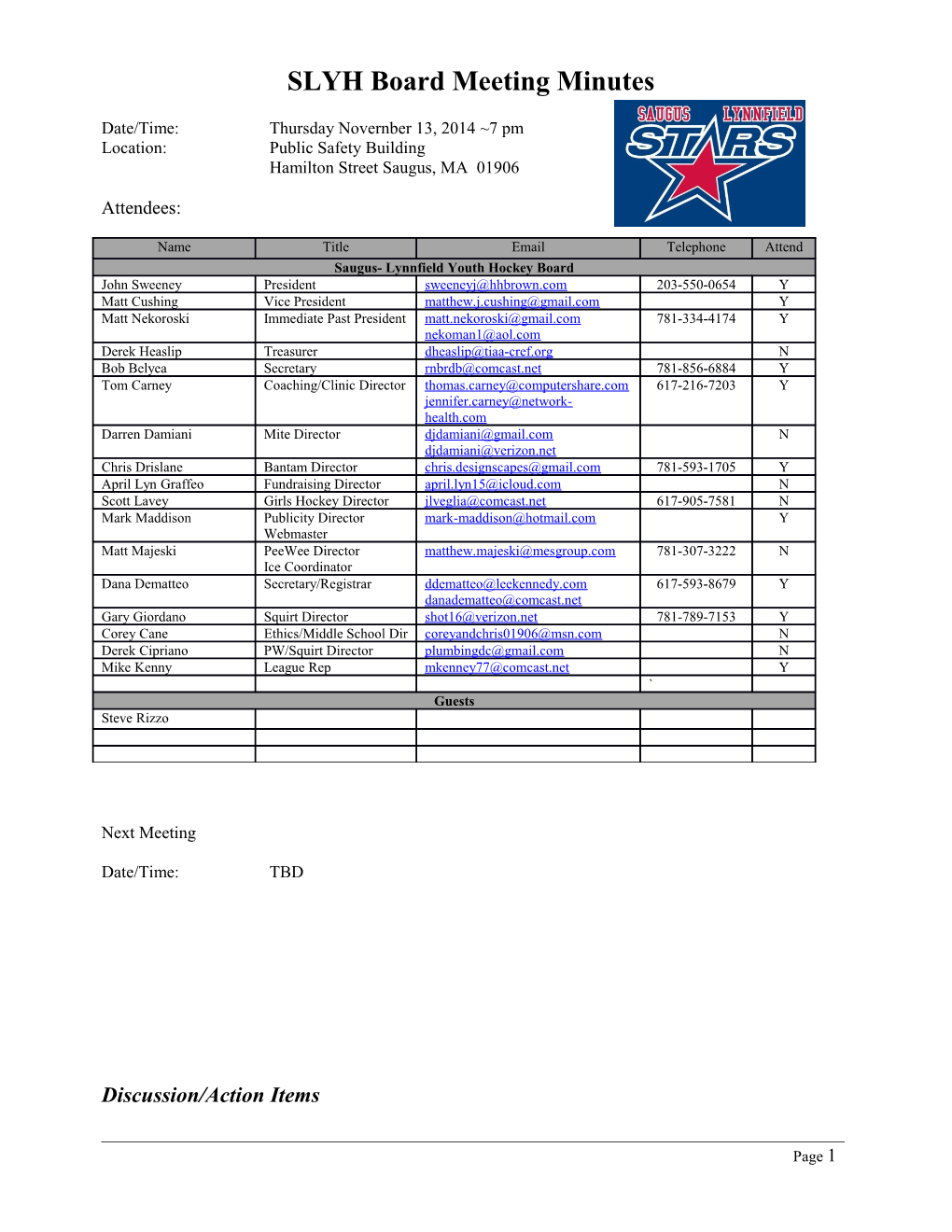 SLYH Board Meeting Minutes s1