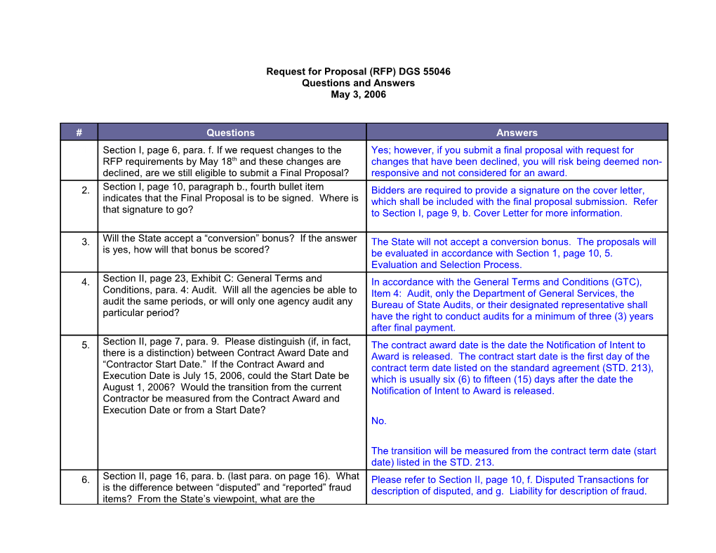 PC Goods Servers Bidders' Conference Erfp # DGS