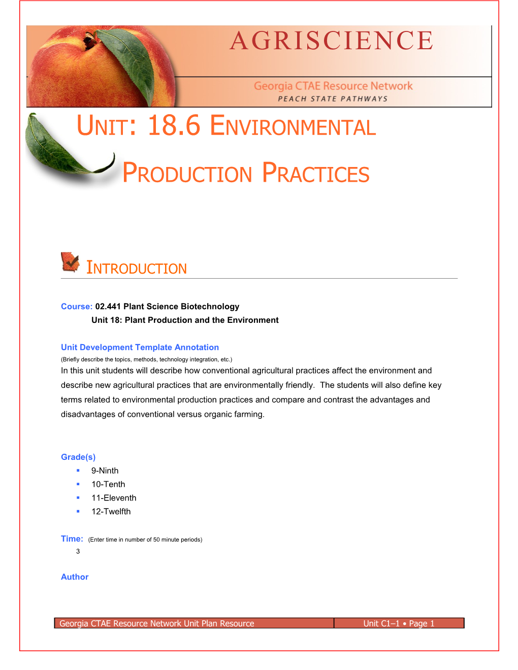 Unit Development Template Title s1